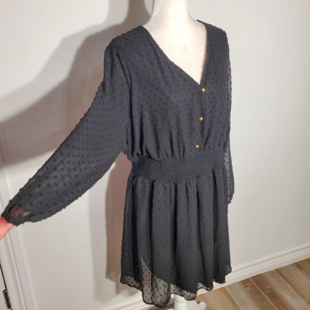 J FOR JUSTIFY BOHEMIAN DRESS LONG SLEEVE POLYESTER SIZE 3X